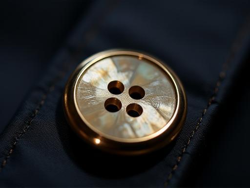 Close-up of a custom-made button